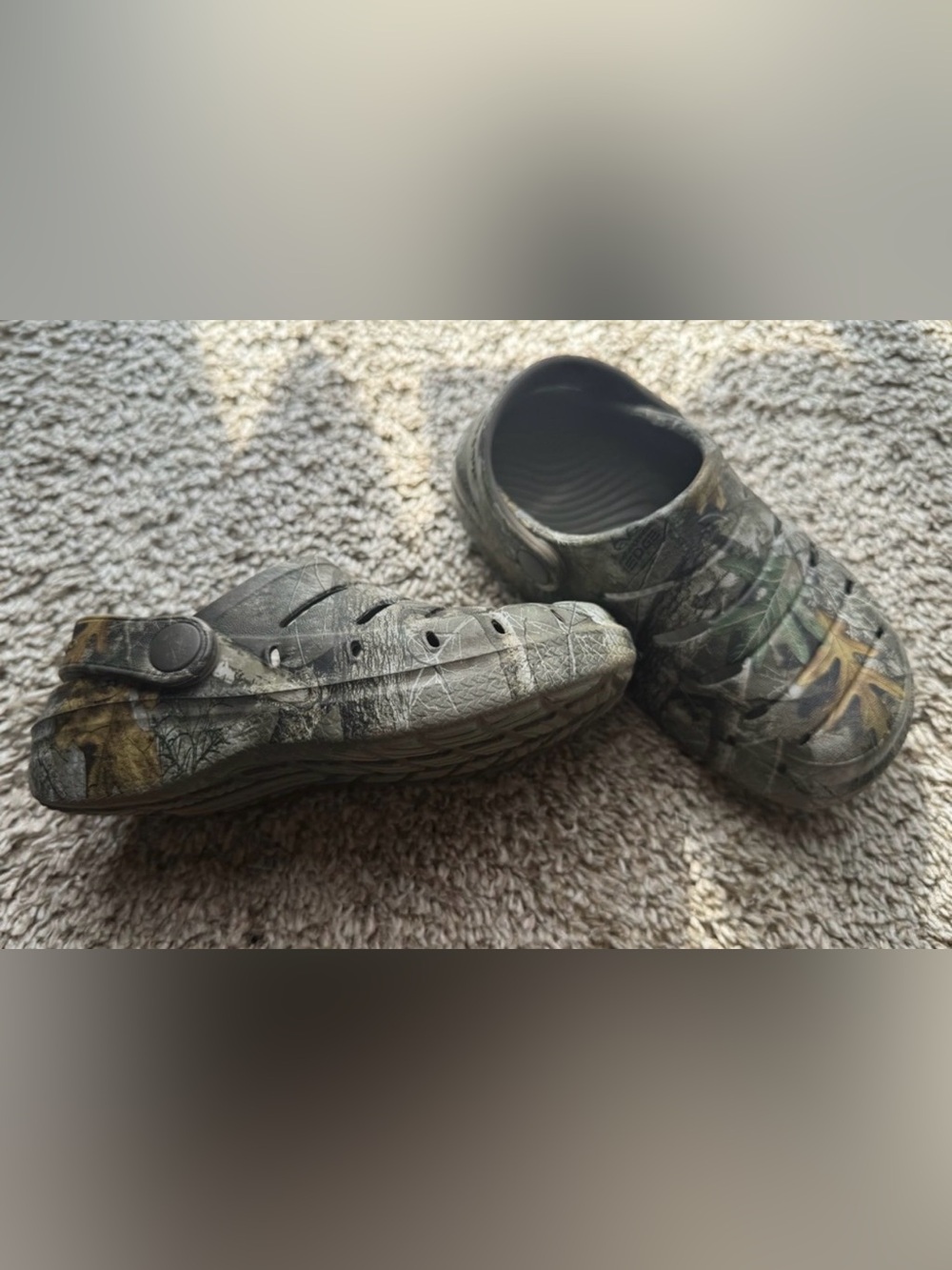 Rugged Shark Toddler Camo Clogs Size 8 Waterproof Slip-On Shoes